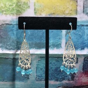 925 Sterling Silver Cutout Earrings